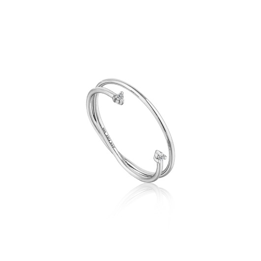 Juweel ANIA HAIE - TOUCH OF SPARKLE - SHIMMER HALF ETERNITY RING R003-04H