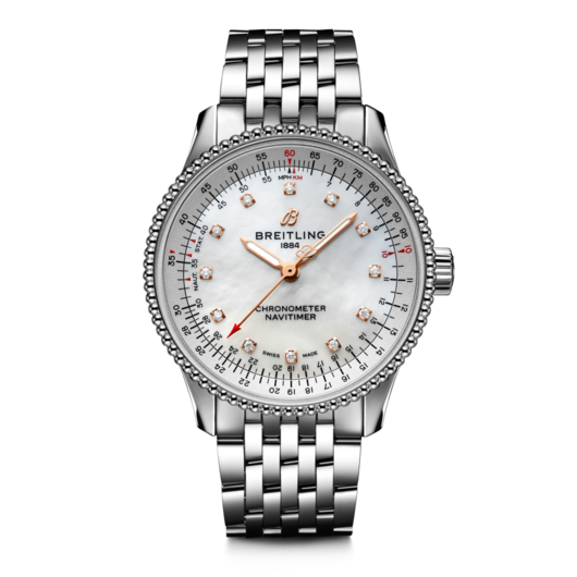 Horloge BREITLING NAVITIMER 1 AUTOMATIQUE 35 Parelmoer diamant A17395211A1A1