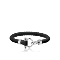 Juweel Omega SAILING armband staal black rubber B34STA0509703 Juweel Omega SAILING armband staal black rubber B34STA0509703