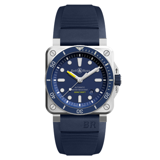 Horloge Bell & Ross BR 03-92 Diver Blue BR0392-B-BU-ST/SRB