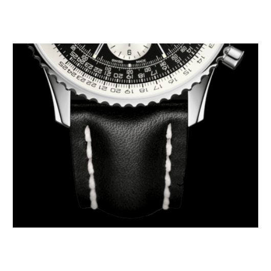 Horloge Breitling Strap - Kalfsleder Zwart met Gesp 441X 24/20 mm