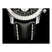 Horloge Breitling Strap - Kalfsleder Zwart voor Plooislot 442XL 24/20 MM Horloge Breitling Strap - Kalfsleder Zwart voor Plooislot 442XL 24/20 MM