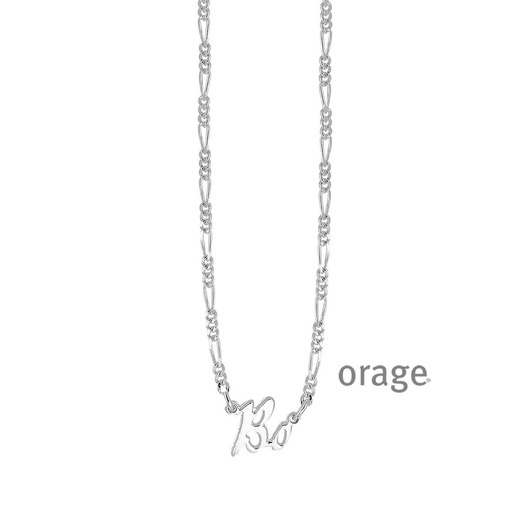 Juweel Orage naamketting figaro Zilver 925 NKM-FIG50ROD Juweel Orage naamketting figaro Zilver 925 NKM-FIG50ROD