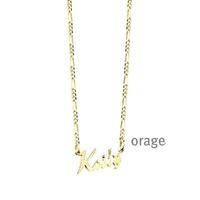 Juweel Orage naamketting figaro pleetgoud 925 NK-FIG50VERM Juweel Orage naamketting figaro pleetgoud 925 NK-FIG50VERM