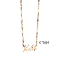Juweel Orage naamketting figaro pleetgoud rosé 925 NK-FIG50ROSE  Juweel Orage naamketting figaro pleetgoud rosé 925 NK-FIG50ROSE
