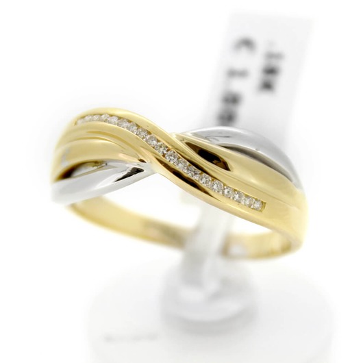 Juweel Ring Bicolor Goud 18 karaat Briljant 'CV-1229-TWDH'