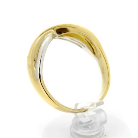Juweel Ring Bicolor Goud 18 karaat Briljant 'CV-1229-TWDH'