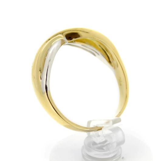 Juweel Ring Bicolor Goud 18 karaat Briljant 'CV-1229-TWDH'