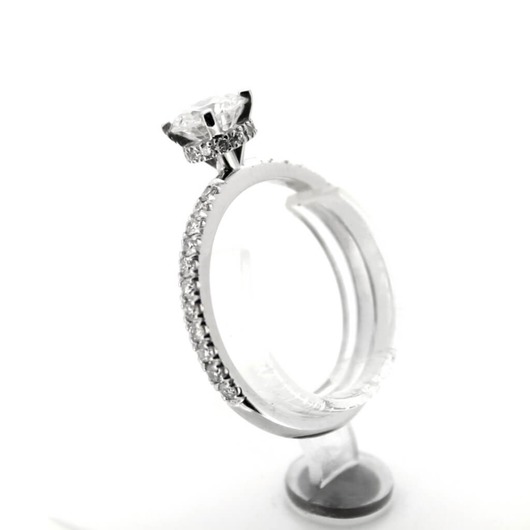 Juweel Solitair ring witgoud 18 karaat Briljant 0.71ct '5042'