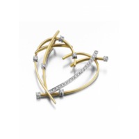 Juweel Outlet Hanger in Hart vorm Bicolor 18 karaat Briljanten 15/31 Juweel Outlet Hanger in Hart vorm Bicolor 18 karaat Briljanten 15/31