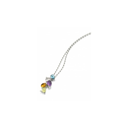 Juweel Outlet Hanger en ketting witgoud 18 karaat - Briljant - Kleurstenen 15/30 Juweel Outlet Hanger en ketting witgoud 18 karaat - Briljant - Kleurstenen 15/30