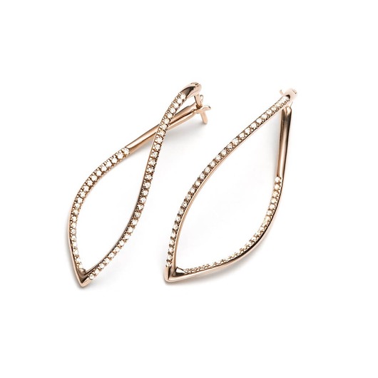 Juweel Mattioli Navettes collectie oorbel Roségoud 18 karaat MOR75006A  Juweel Mattioli Navettes collectie oorbel Roségoud 18 karaat MOR75006A