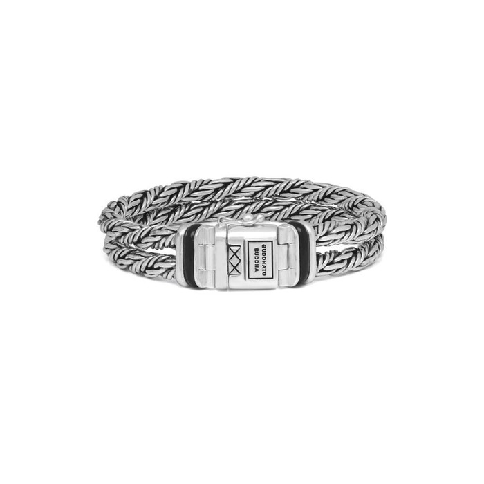 Juweel Buddha To Buddha - Ketut Dubbel Onyx Steen Armband 078