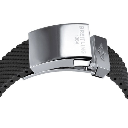  breitling aero classic tubber zwart strap 24mm 256S