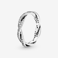 Juweel PANDORA - 190892CZ - SPARKLING TWISTED LINES RING Juweel PANDORA - 190892CZ - SPARKLING TWISTED LINES RING