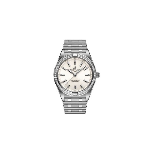 Horloge Breitling Chronomat 32 Quartz Silver with diamonds A77310591A1A1