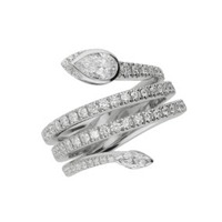 Juweel CLEM VERCAMMEN COLLECTION SERPENTE RING witgoud 18 karaat briljant A10037/W-W Juweel CLEM VERCAMMEN COLLECTION SERPENTE RING witgoud 18 karaat briljant A10037/W-W