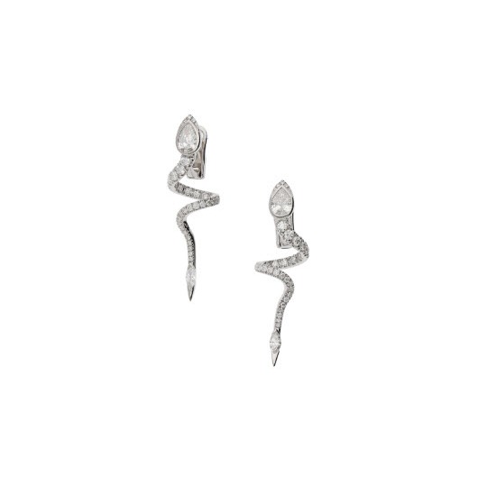 Juweel CLEM VERCAMMEN COLLECTION SERPENTE OORSTEKERS witgoud 18 karaat briljant B10189/W-W Juweel CLEM VERCAMMEN COLLECTION SERPENTE OORSTEKERS witgoud 18 karaat briljant B10189/W-W