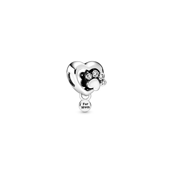 Juweel PANDORA SPRANKELENDE POOTAFDRUK EN HART BEDEL 798873C01