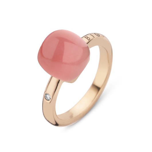 Juweel BIGLI RING MINI SWEETY Rosegoud 18 karaat Soft Coral 20R88RQLAPC Juweel BIGLI RING MINI SWEETY Rosegoud 18 karaat Soft Coral 20R88RQLAPC