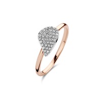Juweel BIGLI RING MINI LEAVES rosegoud 18 karaat briljanten 0.22ct 23R189RWDI Juweel BIGLI RING MINI LEAVES rosegoud 18 karaat briljanten 0.22ct 23R189RWDI