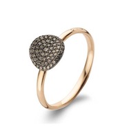 Juweel BIGLI RING MINI WAVES rosegoud 18 karaat 0.27ct brown diamonds 23R184RBRDBR Juweel BIGLI RING MINI WAVES rosegoud 18 karaat 0.27ct brown diamonds 23R184RBRDBR