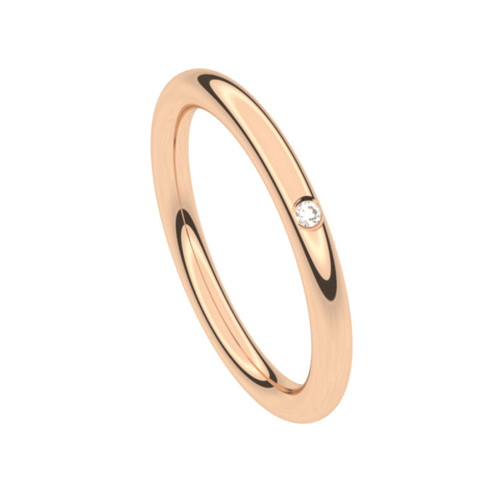 Juweel Trouwring Traditions rosegoud 18 karaat 4T250AR-25 Briljant