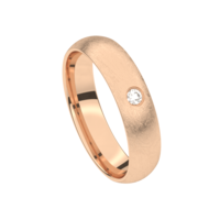 Juweel Trouwring Traditions rosegoud 18 karaat Briljant 5T166BR/50 Juweel Trouwring Traditions rosegoud 18 karaat Briljant 5T166BR/50