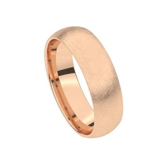 Juweel Trouwring Traditions rosegoud 18 karaat ijsmat 5T166-R/60 Juweel Trouwring Traditions rosegoud 18 karaat ijsmat 5T166-R/60