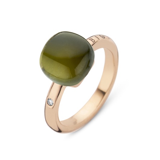 Juweel BIGLI RING MINI SWEETY 20R88RGAGTOMP Briljant 0.02ct - Groene Amethist - Groene Tourmalijn