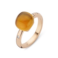 Juweel BIGLI RING MINI SWEETY 20R88RMCMP Briljant 0.02ct - Citrine Madeira Juweel BIGLI RING MINI SWEETY 20R88RMCMP Briljant 0.02ct - Citrine Madeira