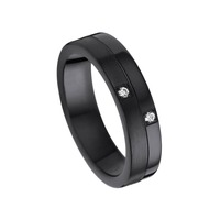 Juweel Trouwring Amici Black Stainless steel Hoogglans Langsmat Briljant 5547-X/50 Juweel Trouwring Amici Black Stainless steel Hoogglans Langsmat Briljant 5547-X/50