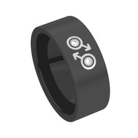 Juweel Trouwring Amici Black Stainless steel Langsmat Briljant 5631XM1/80 Juweel Trouwring Amici Black Stainless steel Langsmat Briljant 5631XM1/80