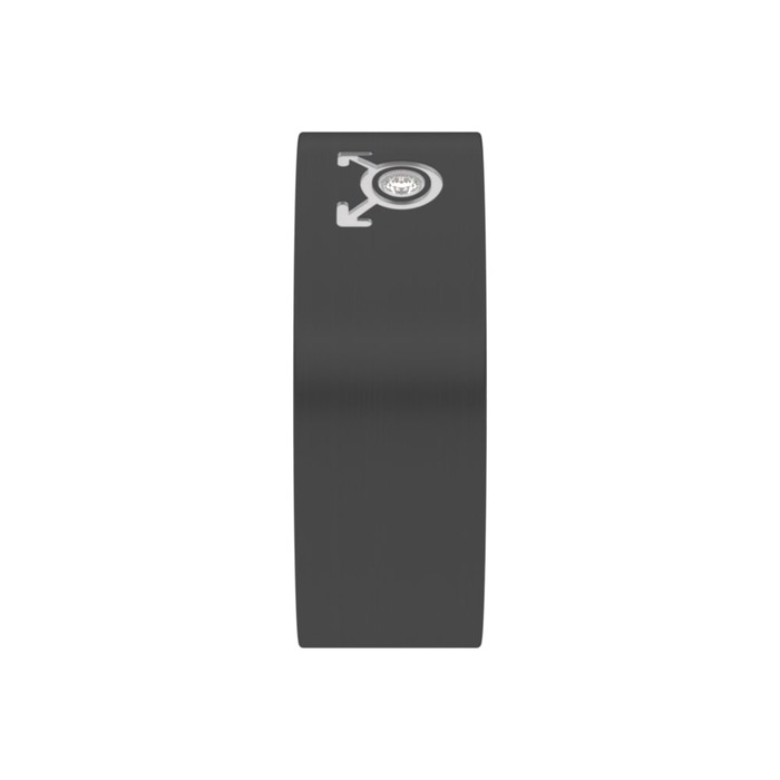 Juweel Trouwring Amici Black Stainless steel Langsmat Briljant 5635XM1/80