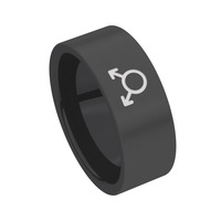 Juweel Trouwring Amici Black Stainless steel Langsmat 5587XM1/80 Juweel Trouwring Amici Black Stainless steel Langsmat 5587XM1/80