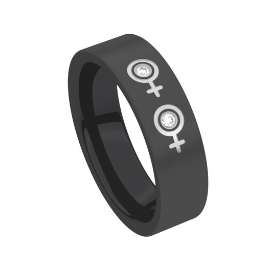 Juweel Trouwring Amici Black Stainless steel Langsmat Briljant 5634XM1/60 Juweel Trouwring Amici Black Stainless steel Langsmat Briljant 5634XM1/60