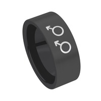 Juweel Trouwring Amici Black Stainless steel Langsmat 5603XM1/80 Juweel Trouwring Amici Black Stainless steel Langsmat 5603XM1/80