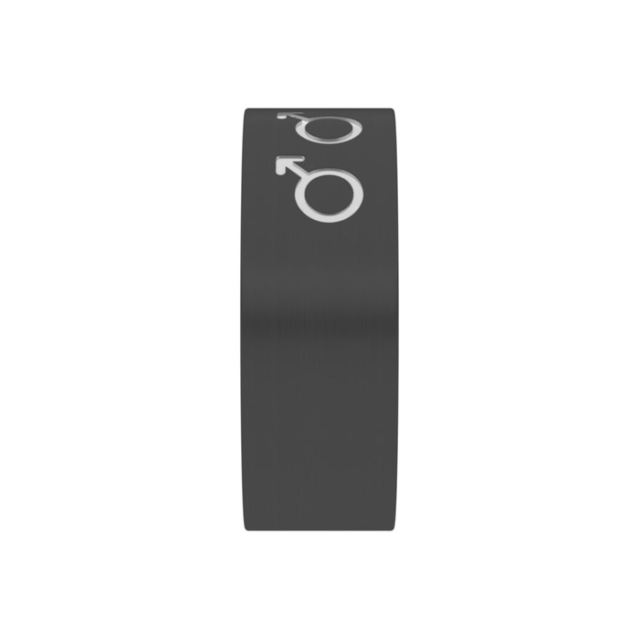 Juweel Trouwring Amici Black Stainless steel Langsmat 5603XM1/80