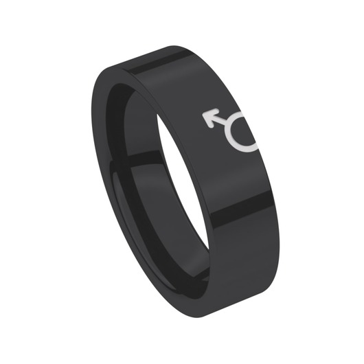 Juweel Trouwring Amici Black Stainless steel Hoogglans 5605XP1/60 Juweel Trouwring Amici Black Stainless steel Hoogglans 5605XP1/60