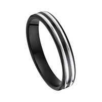 Juweel Trouwring Amici Black Stainless steel Langsmat 5625-XS/40 Juweel Trouwring Amici Black Stainless steel Langsmat 5625-XS/40