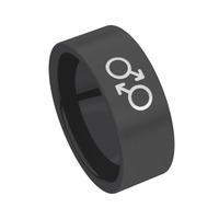 Juweel Trouwring Amici Black Stainless steel Langsmat 5607XM1/80 Juweel Trouwring Amici Black Stainless steel Langsmat 5607XM1/80