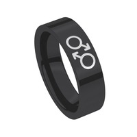 Juweel Trouwring Amici Black Stainless steel Hoogglans 5607XP1/60 Juweel Trouwring Amici Black Stainless steel Hoogglans 5607XP1/60