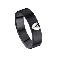 Juweel Trouwring Amici Black Stainless steel Langsmat 5617-XZ/55 Juweel Trouwring Amici Black Stainless steel Langsmat 5617-XZ/55