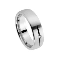 Juweel Trouwring Amici Stainless steel Langsmat Briljant 5506-MA/60 Juweel Trouwring Amici Stainless steel Langsmat Briljant 5506-MA/60