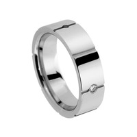 Juweel Trouwring Amici Stainless steel Hoogglans Briljant 5511-PO/60 Juweel Trouwring Amici Stainless steel Hoogglans Briljant 5511-PO/60