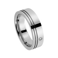 Juweel Trouwring Amici Stainless steel Hoogglans Briljant 5501-PO/60 Juweel Trouwring Amici Stainless steel Hoogglans Briljant 5501-PO/60