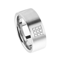 Juweel Trouwring Amici Stainless steel Langsmat Briljant 5531-MA/80 Juweel Trouwring Amici Stainless steel Langsmat Briljant 5531-MA/80