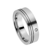 Juweel Trouwring Amici Stainless steel Langsmat Briljant 5501-MA/60 Juweel Trouwring Amici Stainless steel Langsmat Briljant 5501-MA/60