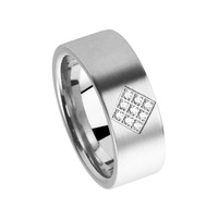 Juweel Trouwring Amici Stainless steel Langsmat Briljant 5533-MA/80 Juweel Trouwring Amici Stainless steel Langsmat Briljant 5533-MA/80