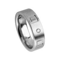 Juweel Trouwring Amici Stainless steel Langsmat Briljant 5527-MA/60 Juweel Trouwring Amici Stainless steel Langsmat Briljant 5527-MA/60